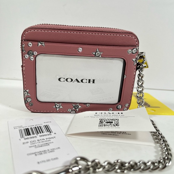 Coach Zip Card Case With Star Print CCO26 NWT - Picture 5 of 6